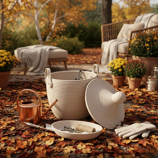 BAKKA Basket with Lid - SAND